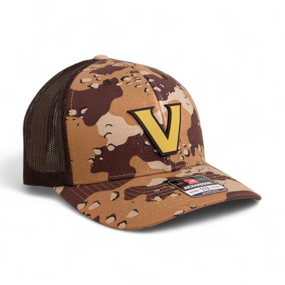Vanderbilt Commodores Gold 3D Snapback Trucker Hat- Desert Camo/ Brown - Picture 1 of 3